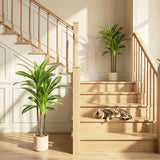 HOMCOM 90cm Artificial Dracaena Tree with Bendable Trunks – Lifelike Faux Plant in White Pot, Green