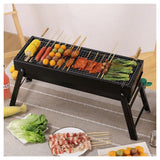 Large Portable Folding Charcoal BBQ Grill – Tabletop Barbecue for Camping, Picnics and Garden Parties, Black