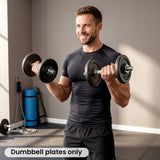 SPORTNOW Weight Plates Set, 4 x 2.5kg with 1in/2.5cm Hole – Metal Dumbbell & Barbell Plates for Home Gym