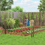Outsunny Expanding Trellis Fence – Freestanding Foldable Garden Screen Panel, 250 x 103.5cm, Dark Brown