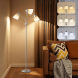 HOMCOM Arc Tree Floor Lamp with 3 Rotating Lights, 3 Colour Temps