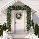 HOMCOM 8.2 ft Snow Frosted Christmas Tree Arch
