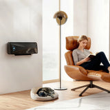 HOMCOM 2000W Wall Mounted Ceramic Heater with Oscillating Fan, Thermostat & Remote – Electric Room Heater, Black