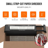 Small Paper Shredder for Home, 6 Sheet Strip Cut Paper Shredder Without Basket,Portable Shredder Extendable Arm Design with Overheat Protection for Home Office