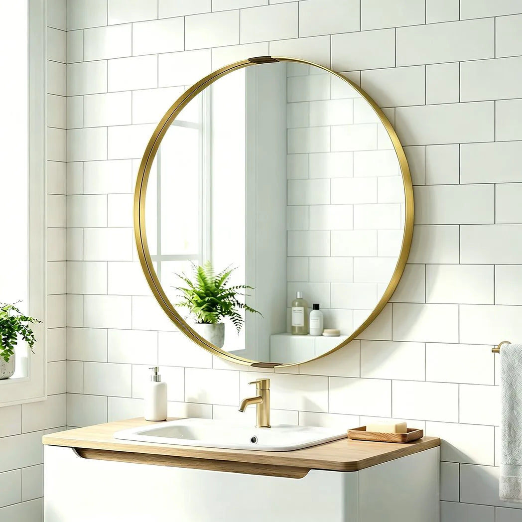 HOMCOM Round Wall Mirror 61 cm