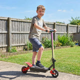 AIYAPLAY Foldable Kids Electric Scooter with LCD Display and Dual Shock Absorption – 15 km/h, Ages 6–14, Red