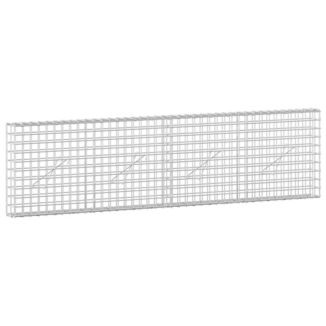 vidaXL Gabion with 5 mm Wire and 5x5 cm Mesh 200x10x50 cm