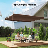 Outsunny Pergola Replacement Canopy, 2.55 x 2.5 m Polyester Cover for 3 x 3 m Frame – Roof Top Only, Brown