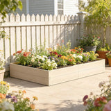 Outsunny Extra Large 620L Wooden Raised Garden Bed with Open Bottom, 180 x 120 x 30 cm