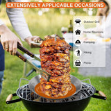 Stainless Steel Vertical Al Pastor Skewer for Grill, Oven & Smoker – Food-Grade Upright Kebab Stand with Drip Base