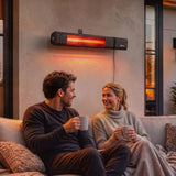 Outsunny 2000 W Electric Infrared Patio Heater with APP and Remote Control – IP65 Wall Mounted, Black
