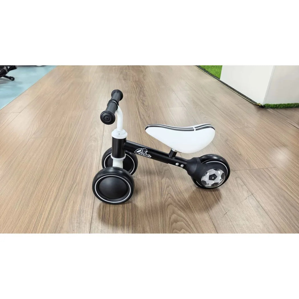 AIYAPLAY Balance Bike for Toddlers 1–2 Years with Adjustable Seat and Light-up Rear Wheels – Boys and Girls, Black