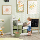 AIYAPLAY 3-Tier Kids Toy Storage Organiser with 6 Removable Bins – Green, Ages 3-8