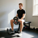 SPORTNOW 20kg Olympic Weight Plate with Tri-Grip Handles and 5cm Centre Hole – Home Gym, Black
