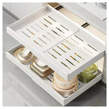 Extendable Pull Out Cabinet Organiser with Silent Slide Rails – No-Drill Kitchen Slide Out Storage Shelf