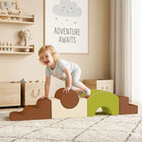 AIYAPLAY 5-Piece Foam Climbing Blocks with Non-Slip Base & Removable Cover – Toddler Soft Play Set