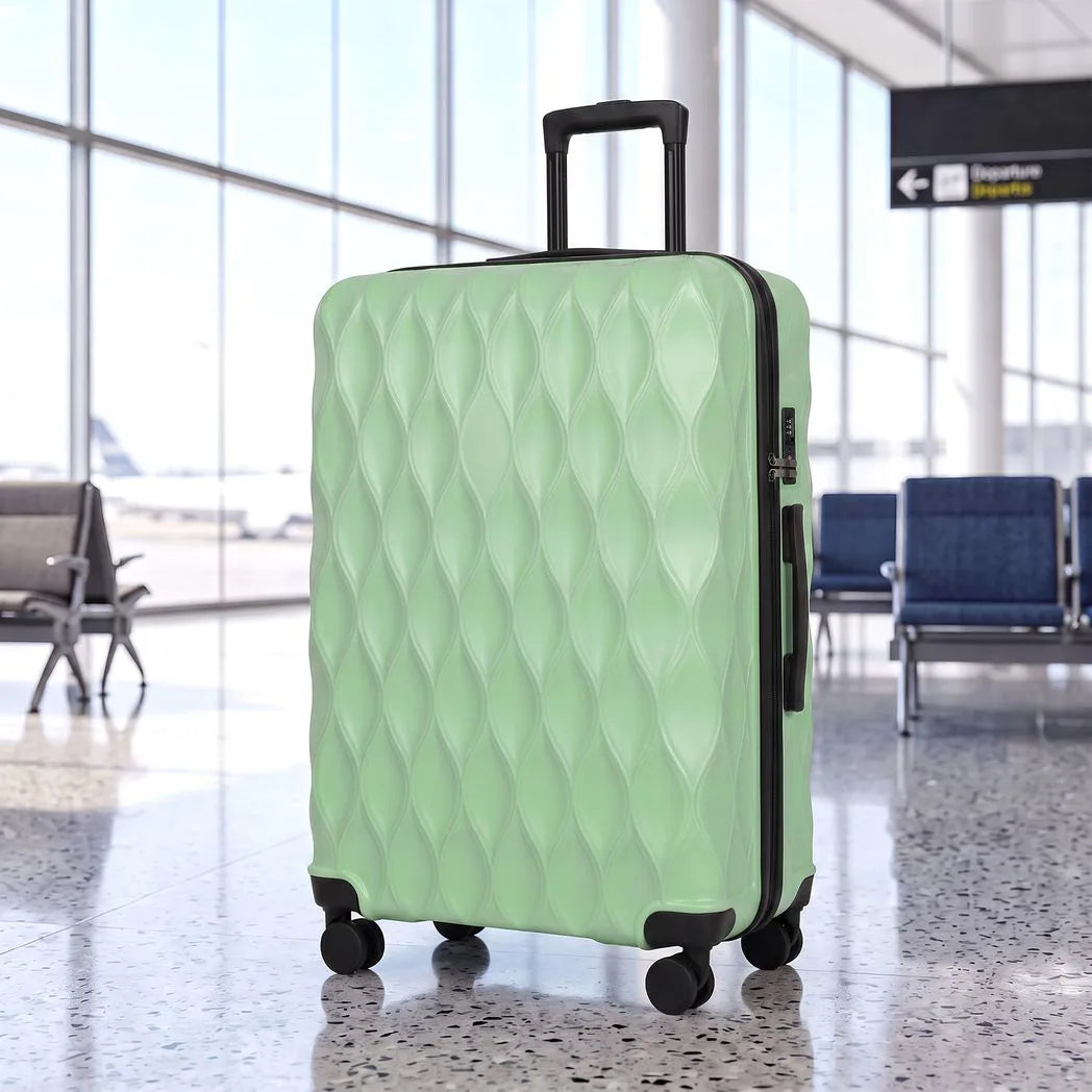 HOMCOM 28 Inch Hard Shell Suitcase with TSA Lock & 360° Spinner Wheels – 98L ABS Checked Luggage, Green