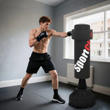 SPORTNOW 6ft Freestanding Boxing Bag with Stand, Suction Cup Base & Adjustable Target Pad – Home Punch Bag