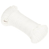 vidaXL Multipurpose Utility Rope 3 mm 250 m White PP 67.5 kg Max Load