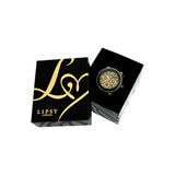 Lipsy London Ladies Bling Bezel Chrono Effect Dial Black Leather Strap Watch LP284 - CLEARANCE NEEDS RE-BATTERY