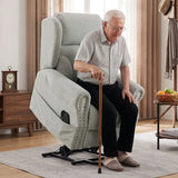HOMCOM Riser Recliner Chair with Massage and Heat – Chenille Electric Power Lift Armchair, Light Grey