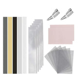 65-Piece Plastic Welding Rod Kit – TPO, ABS, PP, PE & PU Rods with Metal Foil, Steel Mesh and Sandpaper