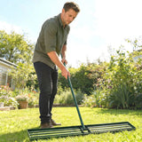 Outsunny Lawn Levelling Rake – 113 x 26cm Lawn Leveller Lute with 169cm Handle for Soil, Sand and Grass