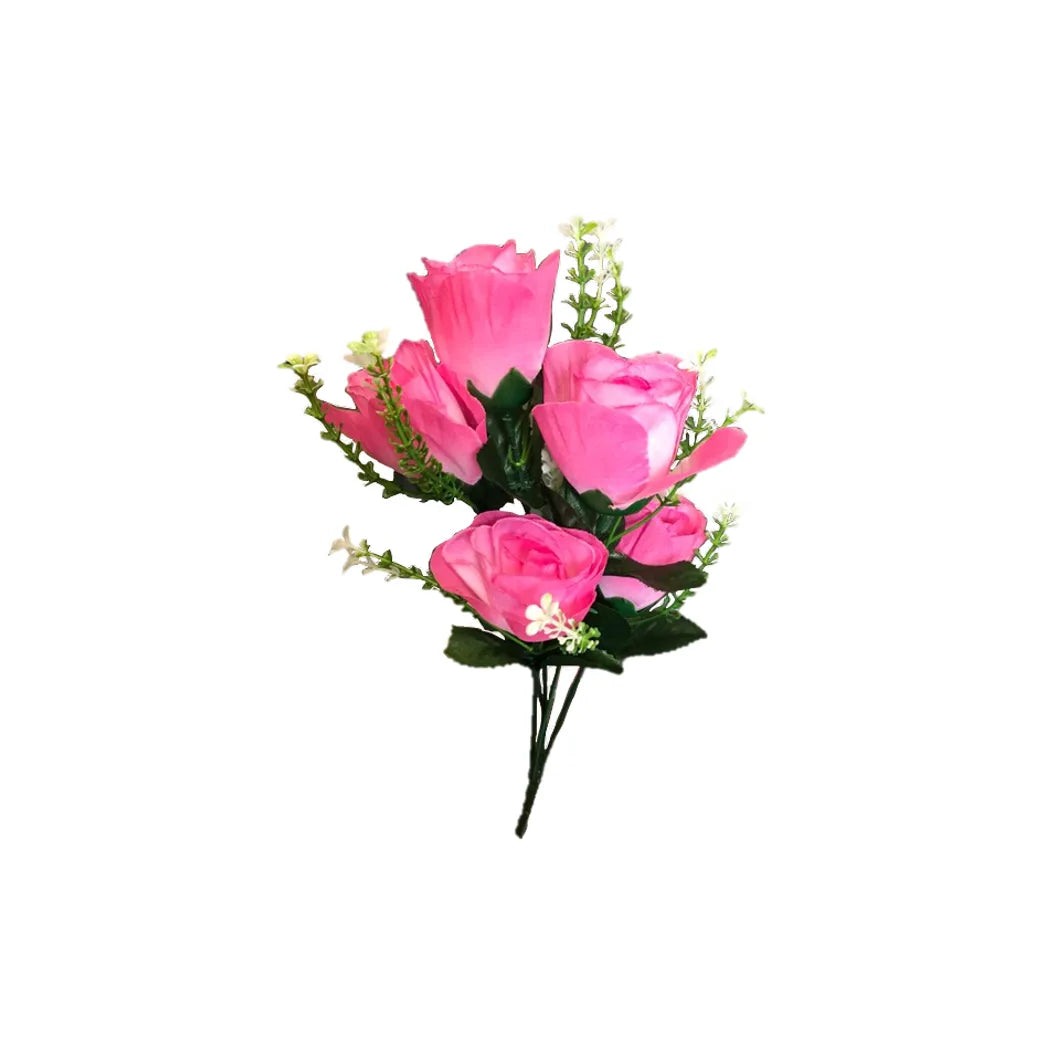 Plastic Artificial Roses – Faux Flowers for Home Decor, Assorted Colours