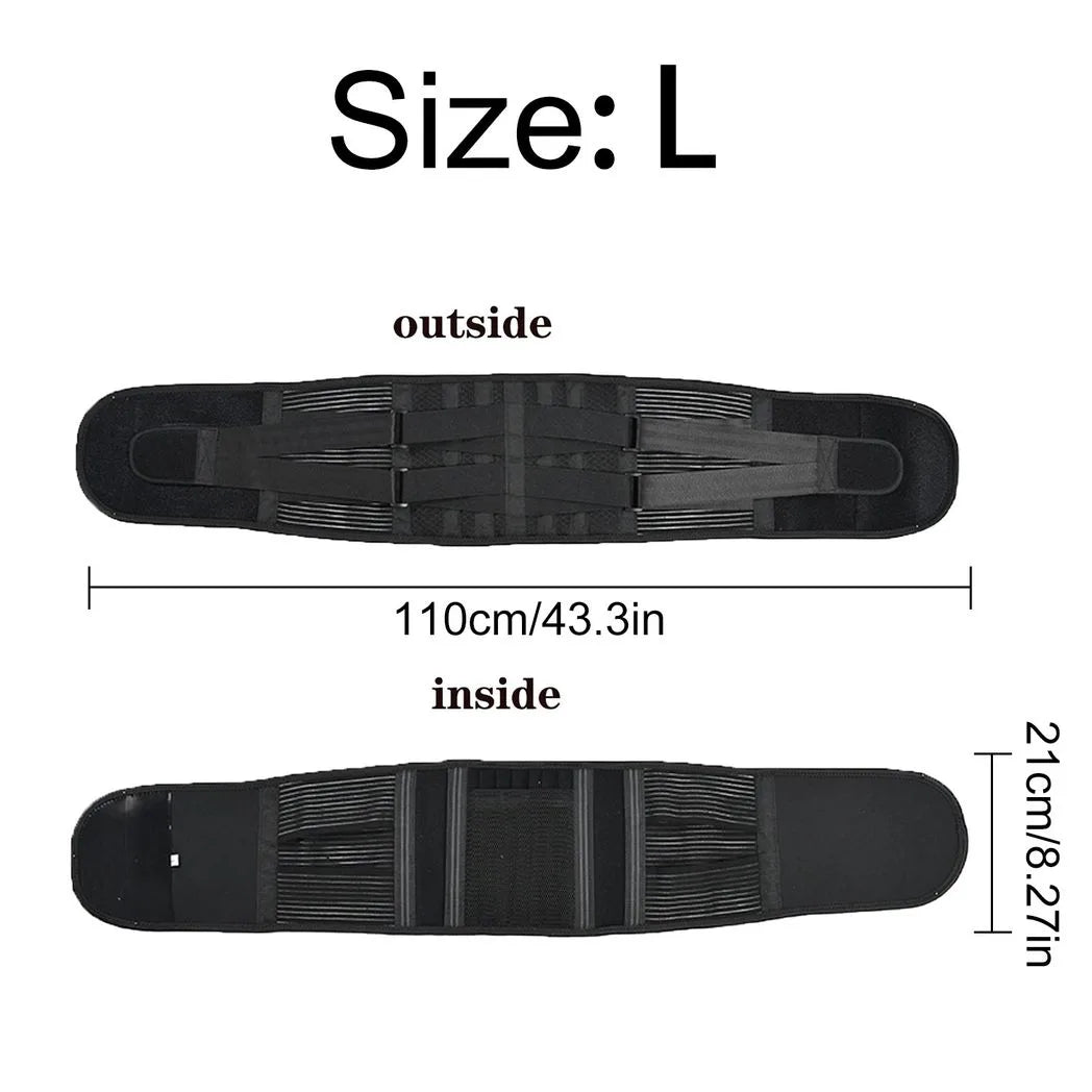 Adjustable Lower Back Brace Lumbar Support Waist Belt For Men Women Pain Relief Waist Belt L Size (US Logistics only For USPS.TK/TMEU only For self-pickup)