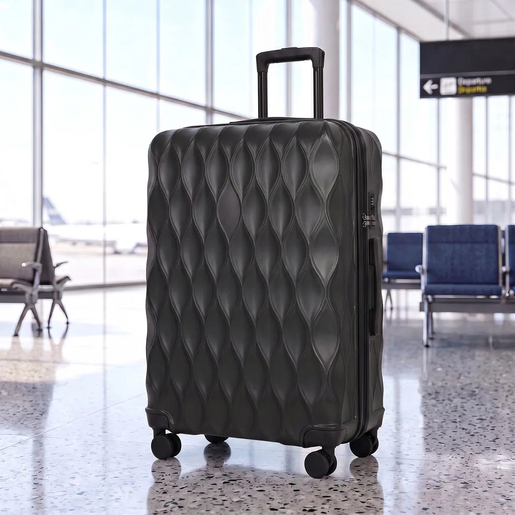 HOMCOM 28 Inch Suitcase with TSA Lock & 360° Spinner Wheels – 98L ABS Hard Shell Checked Luggage, Black