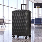 HOMCOM 28 Inch Suitcase with TSA Lock & 360° Spinner Wheels – 98L ABS Hard Shell Checked Luggage, Black
