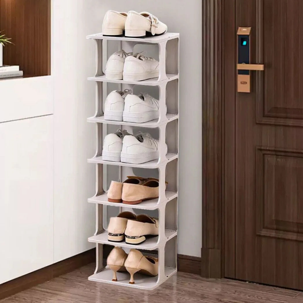 7Tier Shoe Rack Tall Storage Shelf Unit Cabinet Home Organiser Footwear Stand