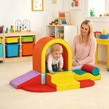 AIYAPLAY 10-Piece Kids Soft Play Set with PU Leather Foam Climbing Blocks for Climbing & Crawling