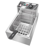 ZOKOP EH81 6L Stainless Steel Electric Deep Fryer, 2500W – Single Tank Fryer with Basket & Lid, UK Plug