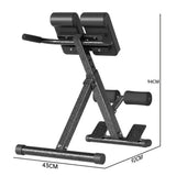 Foldable Roman Chair Hyperextension Bench with 5-Level Height Adjustment – Back & Core Workout Bench, 150kg, Black
