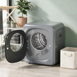 HOMCOM 4kg Vented Compact Tumble Dryer with 5 Drying Modes and Touch Display – 800W Dryer, Silver