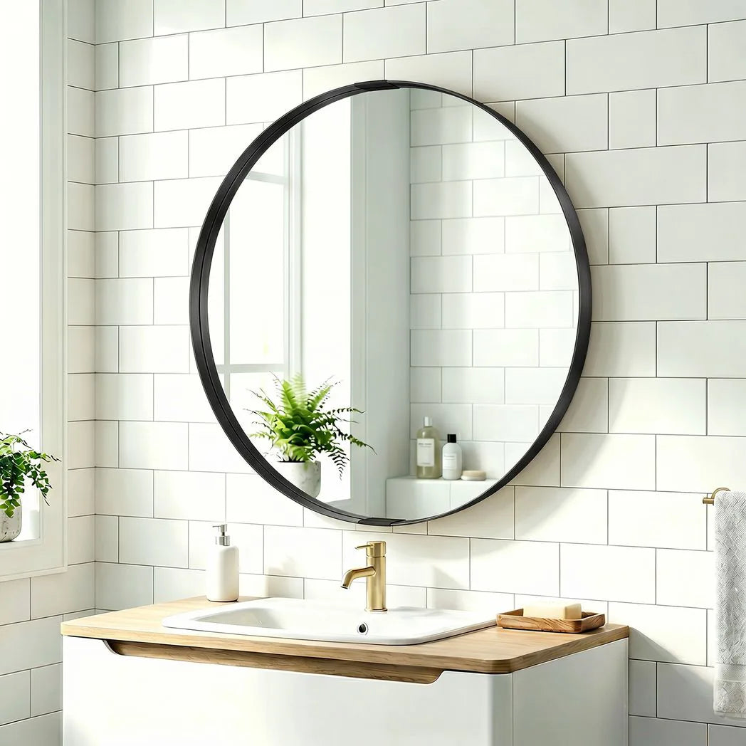 HOMCOM Round Wall Mirror 61 cm