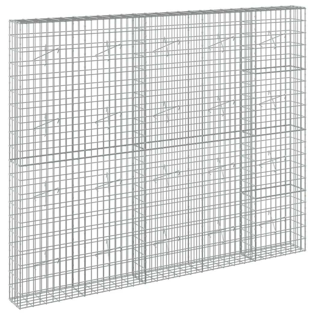 vidaXL Gabion with 3.5 mm Wire and 5x10 cm Mesh 250x20x200 cm