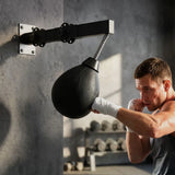 SPORTNOW Wall-Mounted Boxing Speed Bag with Height-Adjustable Arm, Air Pump and Wrenches – Home Gym Equipment