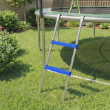 SPORTNOW 2-Step Trampoline Ladder with Wide Non-Slip Steps & Universal Hook – Galvanised Steel, 150kg Capacity