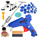 Car Paintless Dent Removal Kit with Hot Melt Glue Gun, T-Bar & Bridge Puller – PDR Body Dent Repair Set