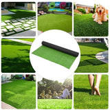 Artificial Grass Turf Roll, 4m x 1m with Drainage Holes & Anti-Slip Backing – Realistic Pet-Friendly Lawn