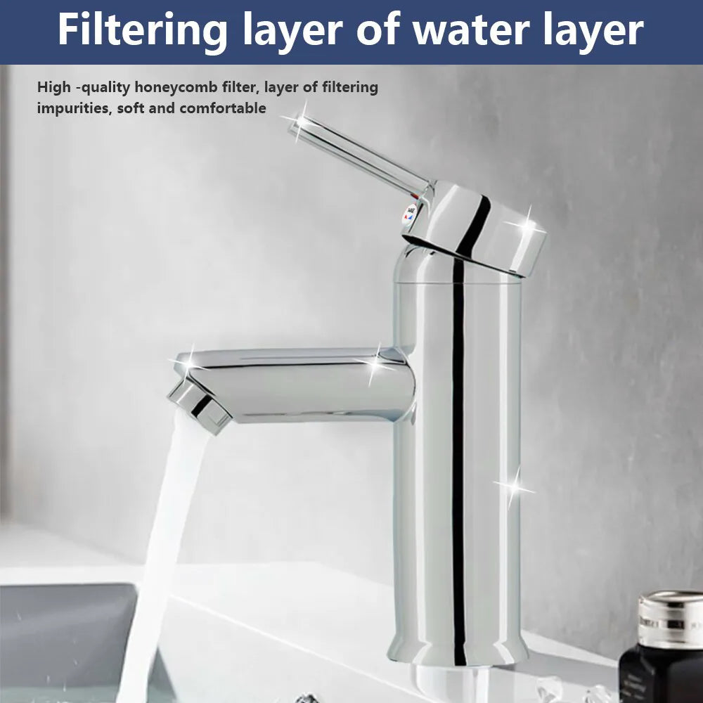 Cisivis Cloakroom Basin Mixer Tap with Pop-Up Waste, 180° Swivel Spout – Chrome Brass Bathroom Sink Faucet