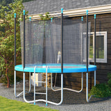 HOMCOM 12ft Trampoline Safety Pad, 366cm Replacement Spring Cover – Thick Foam Surround Padding, Light Blue