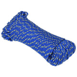 vidaXL Multipurpose Utility Rope 5 mm 250 m Blue PP 150 kg Max Load
