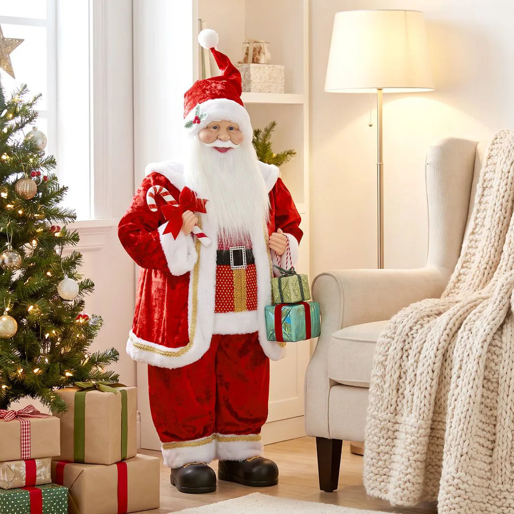 HOMCOM 120cm Life Size Singing Dancing Santa Claus