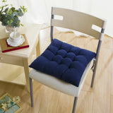 4 Pack Tie-On Seat Pad Cushions for Dining, Garden & Kitchen Chairs – 38 x 38cm, Soft Polyester Fill, Blue