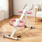 Folding Ab Crunch Machine with 2 Incline Levels, 5 Backrest Heights & Resistance Bands – Home Core Trainer
