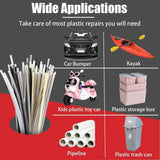 65-Piece Plastic Welding Rod Kit – TPO, ABS, PP, PE & PU Rods with Metal Foil, Steel Mesh and Sandpaper