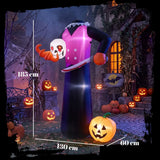 Outsunny 6 FT Halloween Inflatable Headless Skeleton